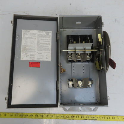 Westinghouse JHFN362 60A 3 Pole 600V Fused Safety Disconnect Switch Type 12