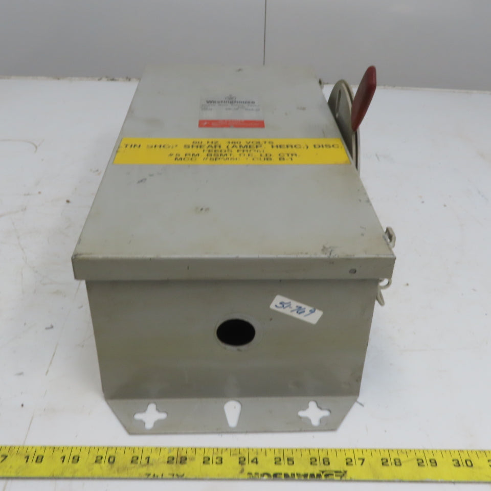Westinghouse JHFN362 60A 3 Pole 600V Fused Safety Disconnect Switch Type 12