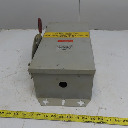 Westinghouse JHFN362 60A 3 Pole 600V Fused Safety Disconnect Switch Type 12