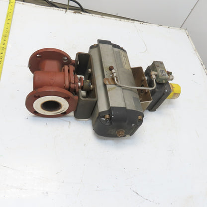 Flowserve B125S10 Pneumatic Valve Actuator 150PSI 2" Flanged Durco Ball Valve