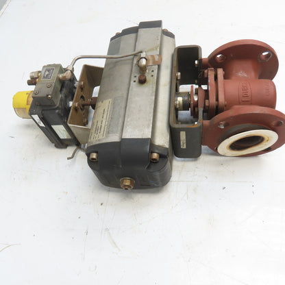 Flowserve B125S10 Pneumatic Valve Actuator 150PSI 2" Flanged Durco Ball Valve
