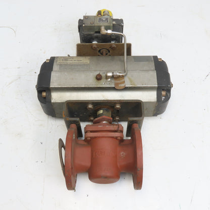 Flowserve B125S10 Pneumatic Valve Actuator 150PSI 2" Flanged Durco Ball Valve