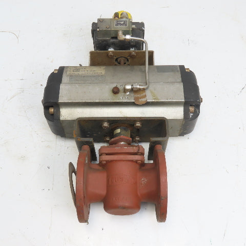 Flowserve B125S10 Pneumatic Valve Actuator 150PSI 2" Flanged Durco Ball Valve
