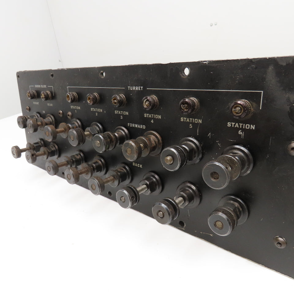 Hydraulic Turret Control Operator Panel Valves From Hardinge DSM-A Turret Lathe