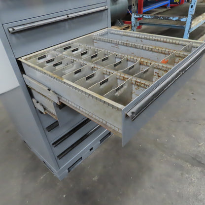 9 Drawer Industrial Parts Tool Storage Shop Cabinet 28" x 28" x 60" H (Painted)