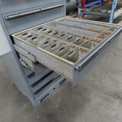 9 Drawer Industrial Parts Tool Storage Shop Cabinet 28" x 28" x 60" H (Painted)