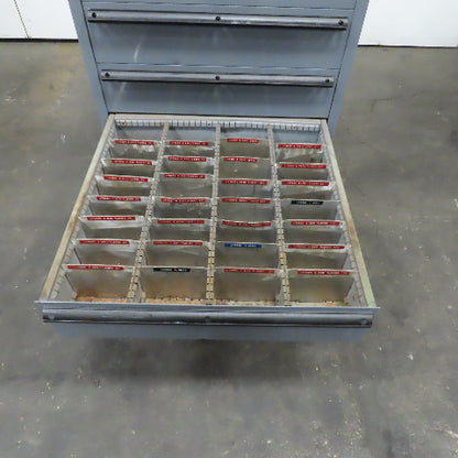 9 Drawer Industrial Parts Tool Storage Shop Cabinet 28" x 28" x 60" H (Painted)
