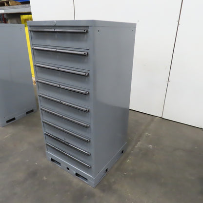 9 Drawer Industrial Parts Tool Storage Shop Cabinet 28" x 28" x 60" H (Painted)