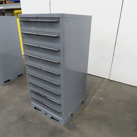 9 Drawer Industrial Parts Tool Storage Shop Cabinet 28" x 28" x 60" H (Painted)