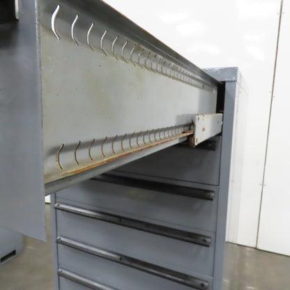 9 Drawer Industrial Parts Tool Storage Shop Cabinet 28" x 28" x 60" H (Painted)