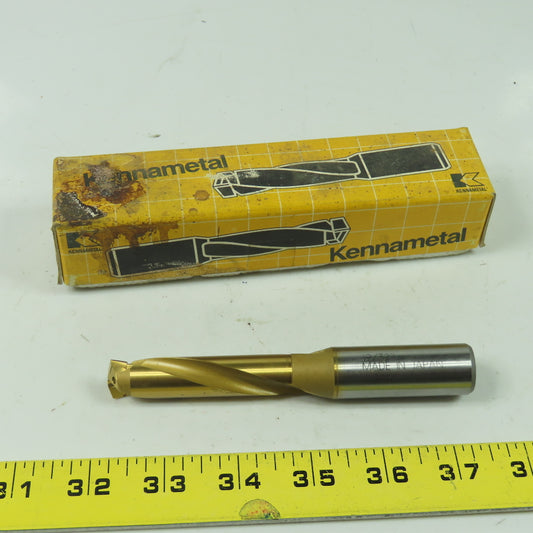 Kennametal KSPD-0593 19/32" Coolant Thru Straight Shank Tin Coated W/Carbide Tip