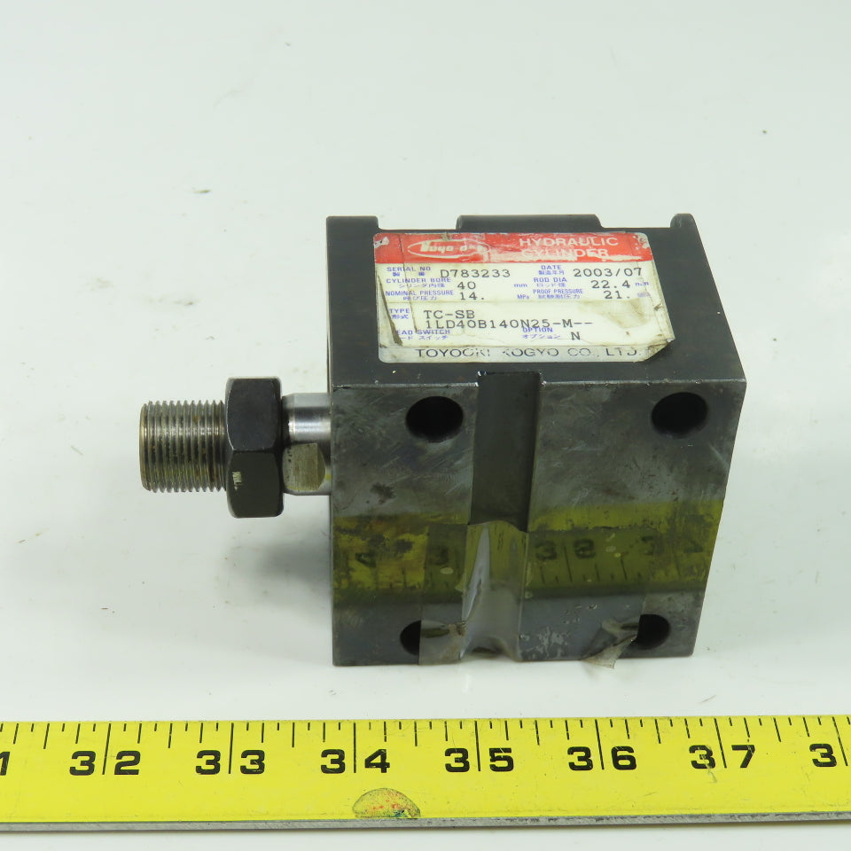 Toyooki TC-SB-1LD40B140N25-M 40mm Bore Double Act Hydraulic Cylinder 25mm Stroke