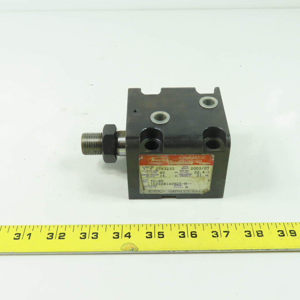 Toyooki TC-SB-1LD40B140N25-M 40mm Bore Double Act Hydraulic Cylinder 25mm Stroke