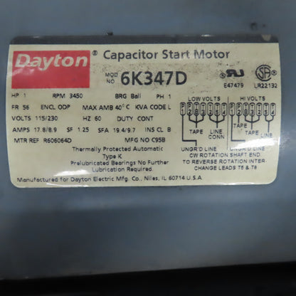 Dayton 4C108 1HP Floor/Ceiling Mount Fume Collector Extraction Arm 115/230V 1PH