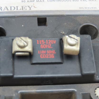 Allen Bradley 500F-DOA930 Size 3 Motor Starter 600V 50Hp Max 115/120V Coil