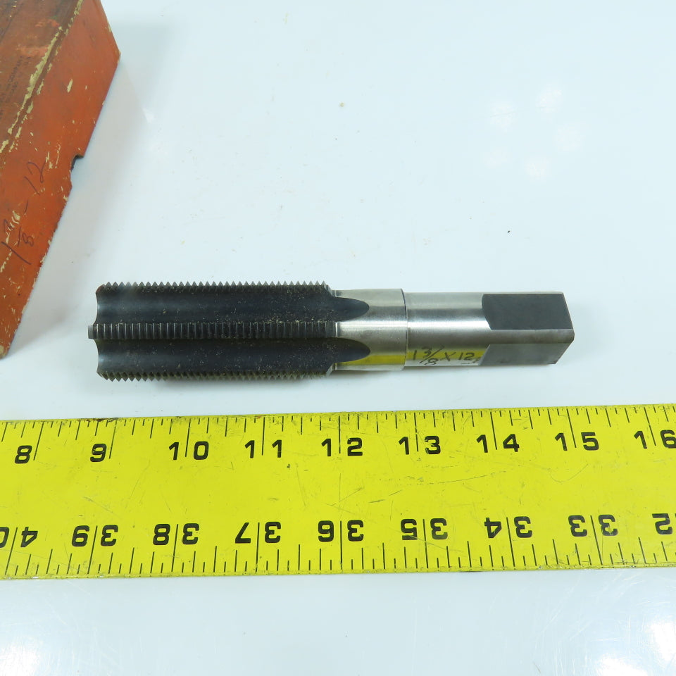 Besly 1-3/8"-12 HS Hand Bottoming Tap 6 Straight Flute 6" OAL 7/8" Shank