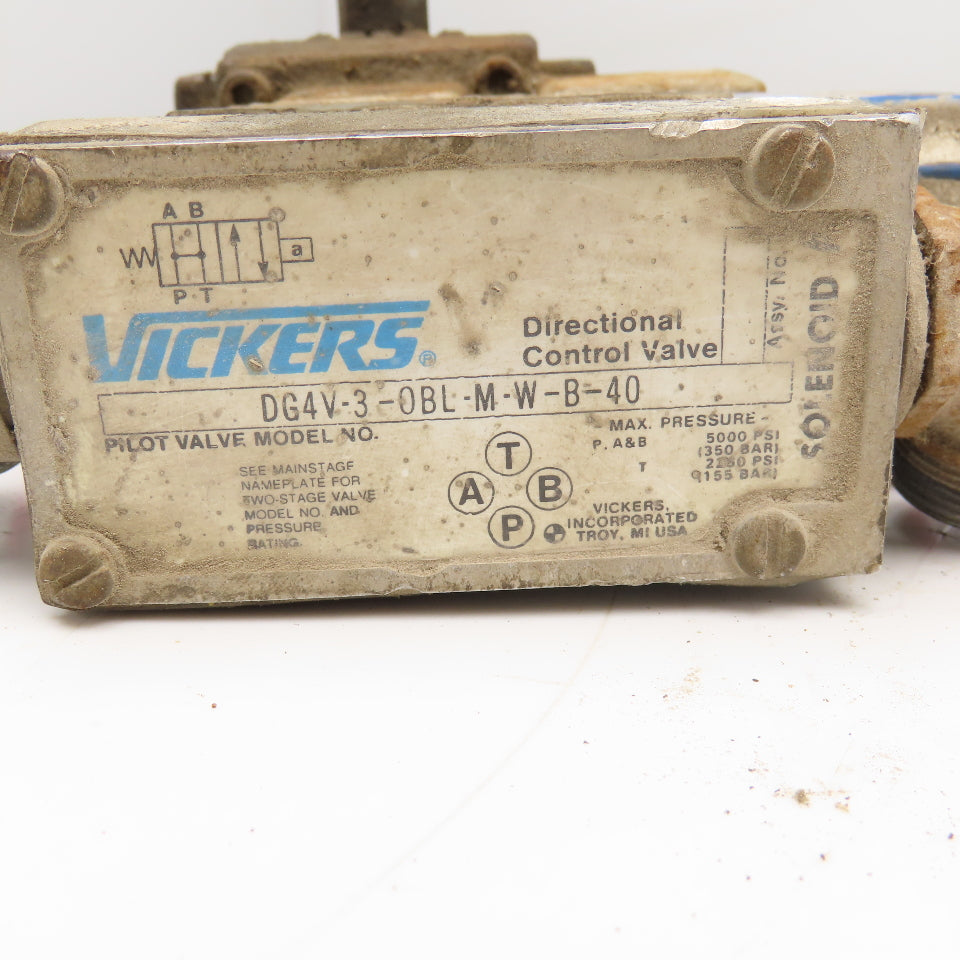 Vickers CT5 060A C MWB Solenoid Controlled Relief Valve 500-2000PSI
