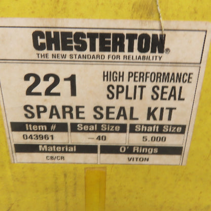 Chesterton 221 043961 High Performance Split Seal Spare Seal Kit, 043961 -40 5"