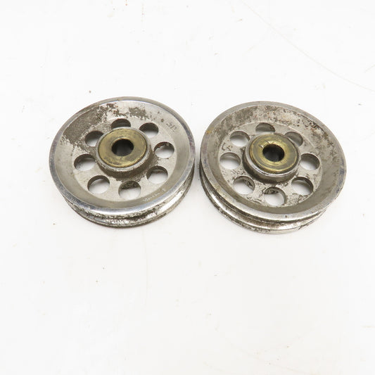 Suncor 4" x 1/4" U-Groove Sheave 5/8" Brass Bushing Bore Lot Of 2