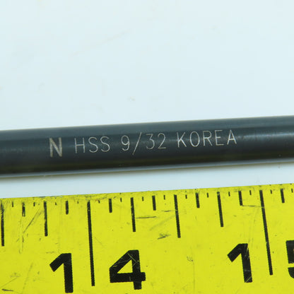 9/32" HSS Extra Length 2-Flute Drill Bit 12" OAL 3" Cut Length