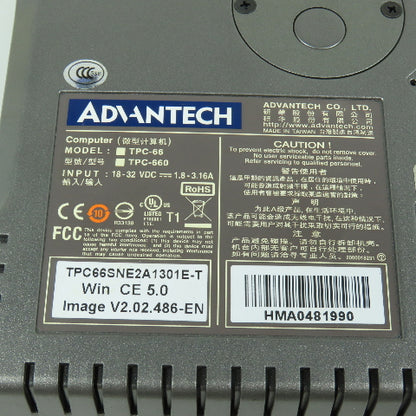 Advantech TPC-66 6" Touch Screen Control Panel Display 18-32VDC (Not Working)