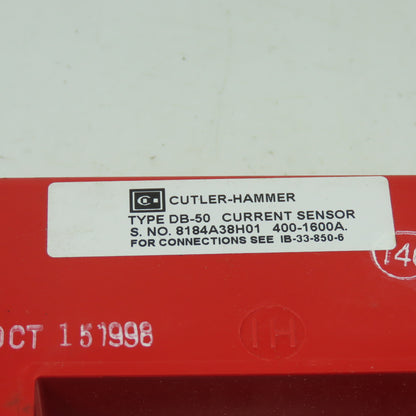Cutler-Hammer 8184A38H01 Current Sensor DB-50 400-1600A