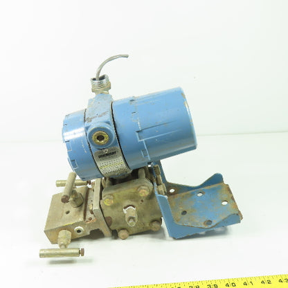 Rosemount 1151DP4J12B1M3D1 45VDC Pressure Transmitter W/ Manifold 2000PSI