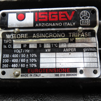 Isgev AS 112 M 4 4-4.8kW 230-460V 50/60Hz 3Ph 1140-1730RPM Asynchronous Motor
