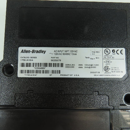 Allen Bradley 1756-IA16 Ser A 16 Point AC Input Module F/W Rev 3.2