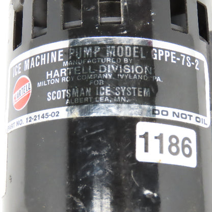 Hartell GPPE-7S-2 208/230V 1Ph Scotsman Ice Maker Pump 3/4" Discharge