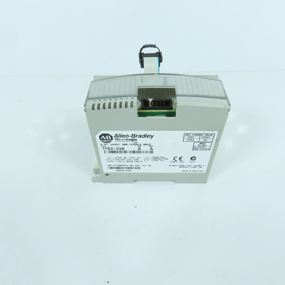 Allen Bradley 1762-IQ8 Ser A Rev A MicroLogix 8PT 24VDC Sink/Source Input Module