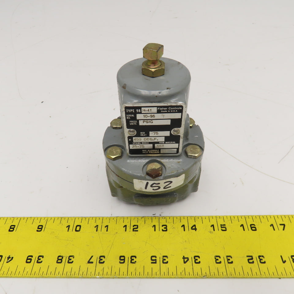 Fisher Controls Tpe 98 H-41 1/4" NPT Back Pressure Regulator 75PSI