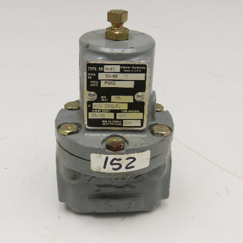 Fisher Controls Tpe 98 H-41 1/4" NPT Back Pressure Regulator 75PSI
