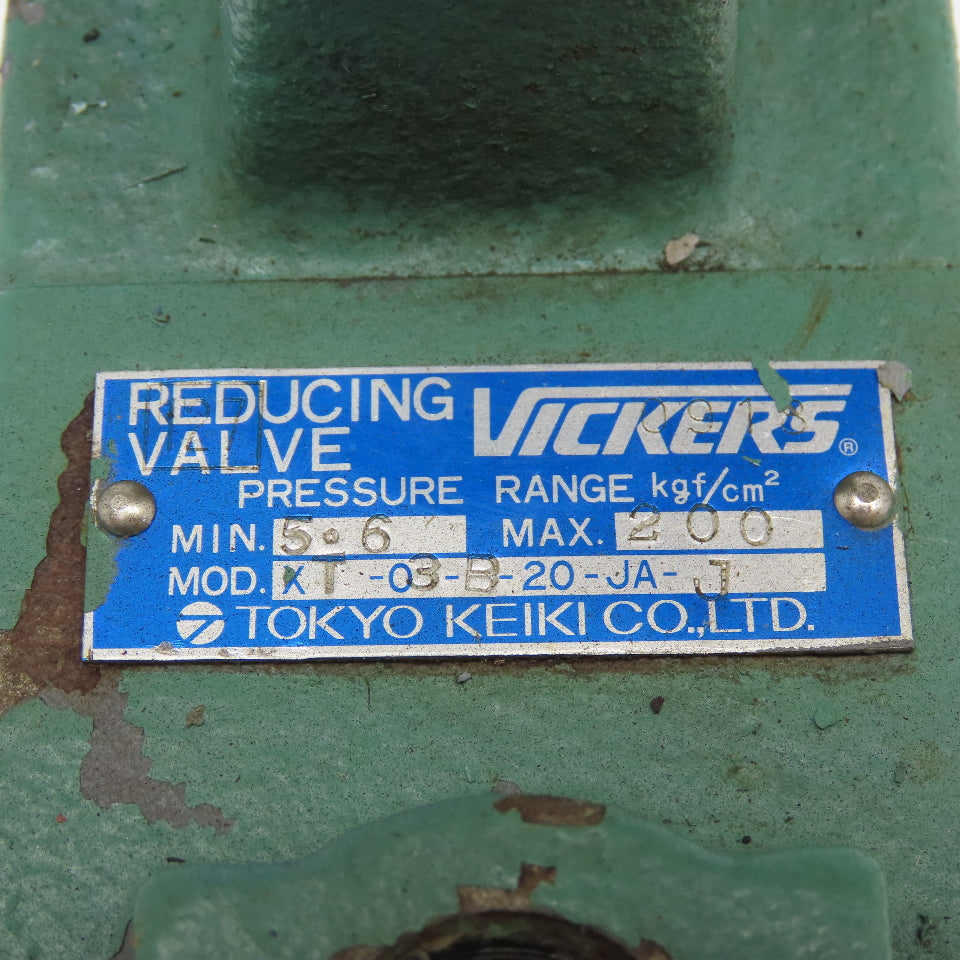 Vickers KT-03-B-20-JA-J 3/8" NPT Reducing Valve 5.6-200 kfg/cm2