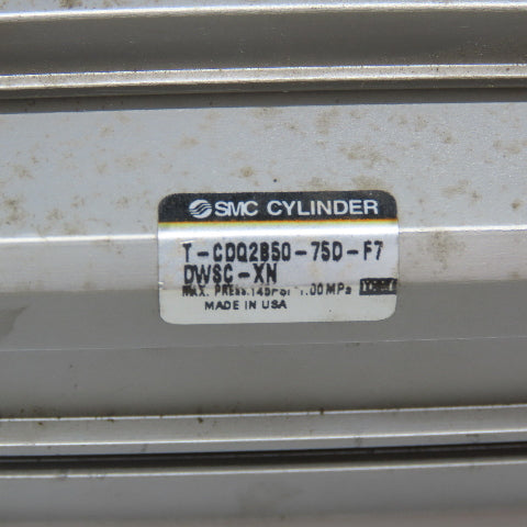 SMC T-CDQ2B50-75D-F7 50mm Bore 75mm Stroke Pneumatic Cylinder 145PSI