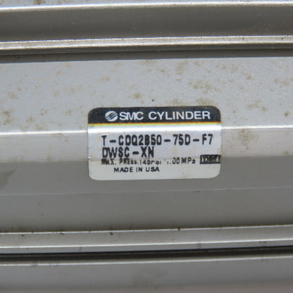 SMC T-CDQ2B50-75D-F7 50mm Bore 75mm Stroke Pneumatic Cylinder 145PSI