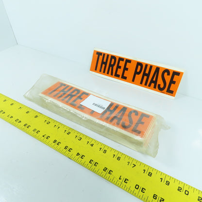 Brady 44131 Vinyl THREE PHASE Marker Sticker Cards 9 x 2-3/4" Lot Of 40