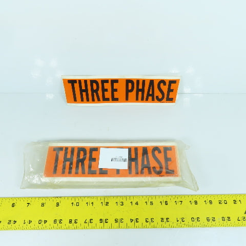 Brady 44131 Vinyl THREE PHASE Marker Sticker Cards 9 x 2-3/4" Lot Of 40