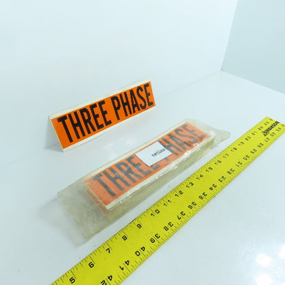 Brady 44131 Vinyl THREE PHASE Marker Sticker Cards 9 x 2-3/4" Lot Of 40