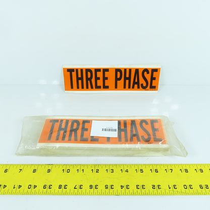 Brady 44131 Vinyl THREE PHASE Marker Sticker Cards 9 x 2-3/4" Lot Of 40