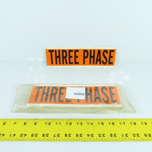 Brady 44131 Vinyl THREE PHASE Marker Sticker Cards 9 x 2-3/4" Lot Of 40