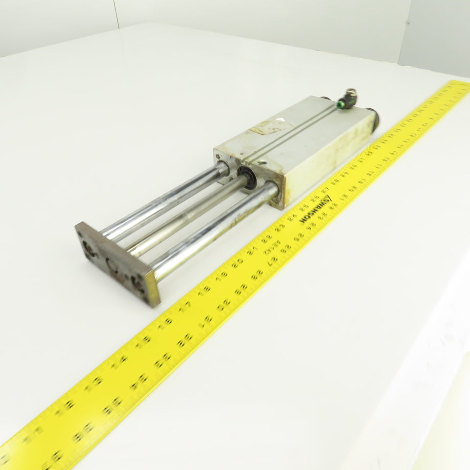 Double Acting Pneumatic Guided Cylinder 20mm Rods 28mm Bore 186mm Stroke