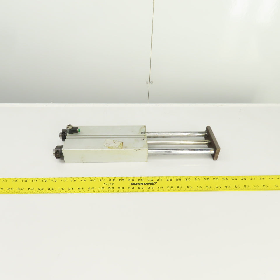 Double Acting Pneumatic Guided Cylinder 20mm Rods 28mm Bore 186mm Stroke