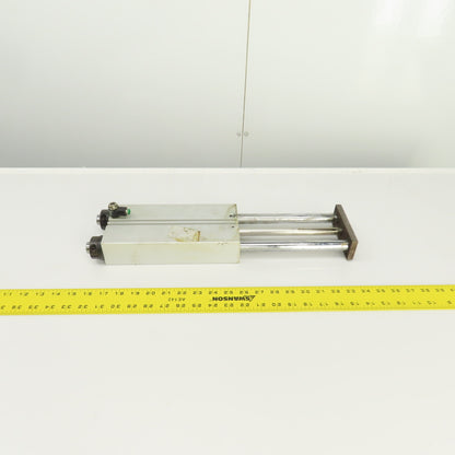 Double Acting Pneumatic Guided Cylinder 20mm Rods 28mm Bore 186mm Stroke