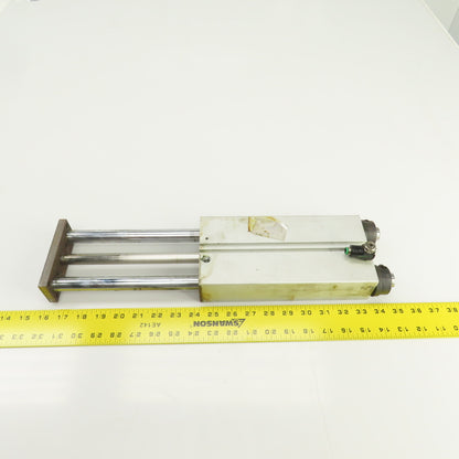 Double Acting Pneumatic Guided Cylinder 20mm Rods 28mm Bore 186mm Stroke