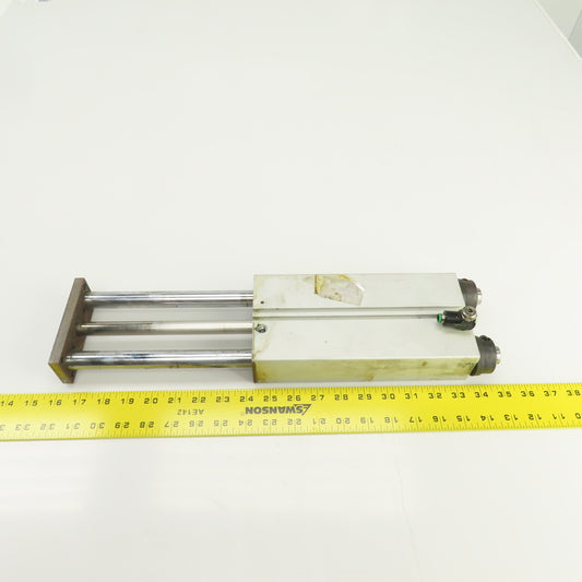 Double Acting Pneumatic Guided Cylinder 20mm Rods 28mm Bore 186mm Stroke