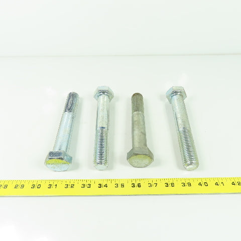 3/8-16x4 Hex Head Cap Screws Zinc Plated Grade 5 Lot Of 250