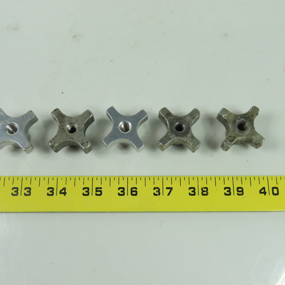 5/16-18 Threaded Female Aluminum Handwheel Knob Lot Of 5
