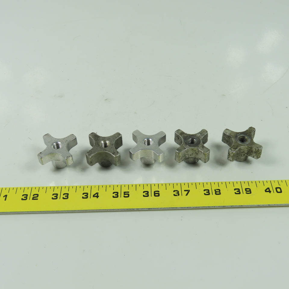 5/16-18 Threaded Female Aluminum Handwheel Knob Lot Of 5