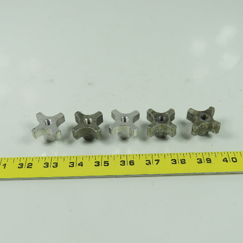 5/16-18 Threaded Female Aluminum Handwheel Knob Lot Of 5